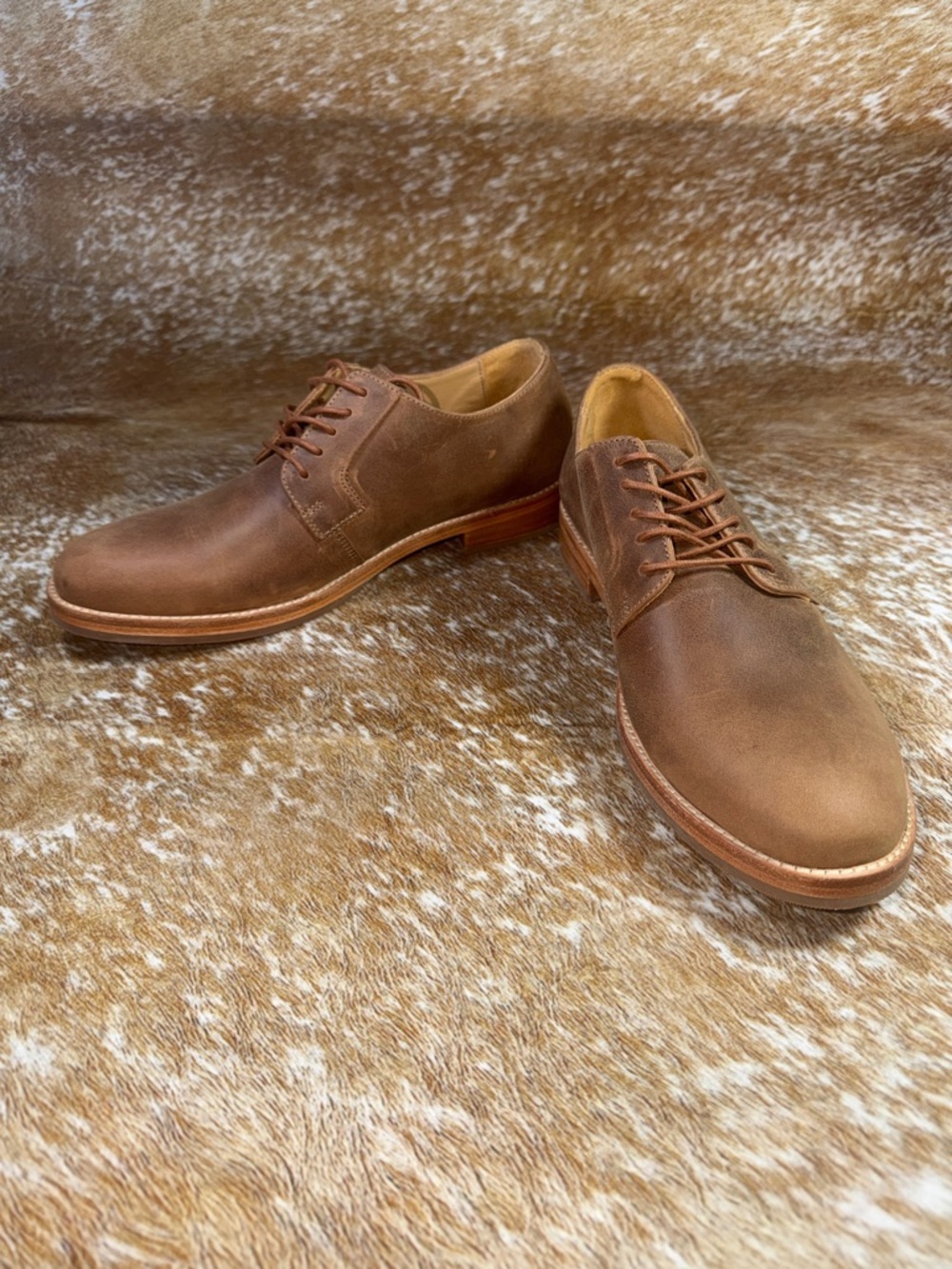 NEW NISOLO REY MENS EVERYDAY OXFORD LEATHER DRESS SHOE 8 1/2 - 9 *no size stamp*